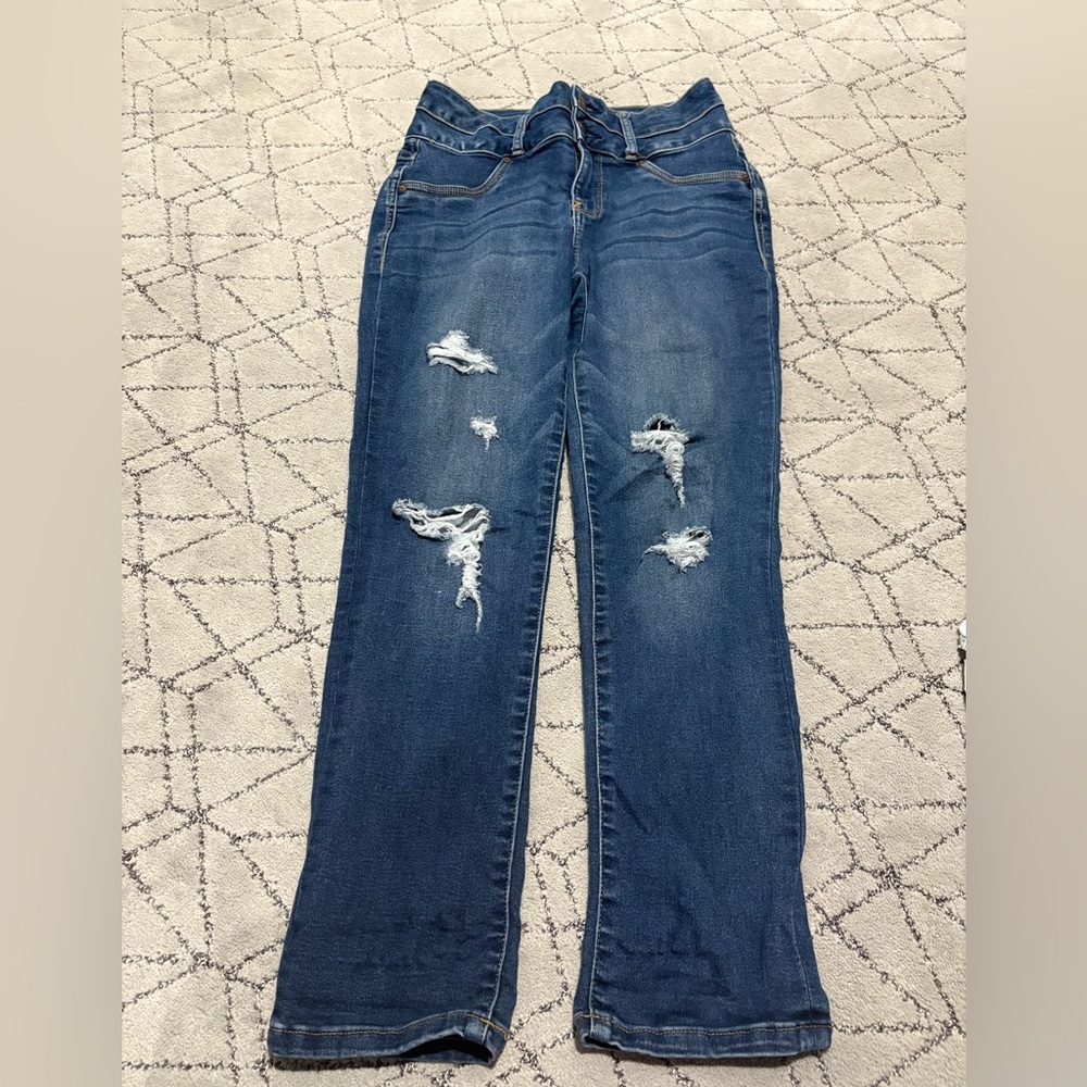 Wallflower Blue Distressed Boyfriend Jeans